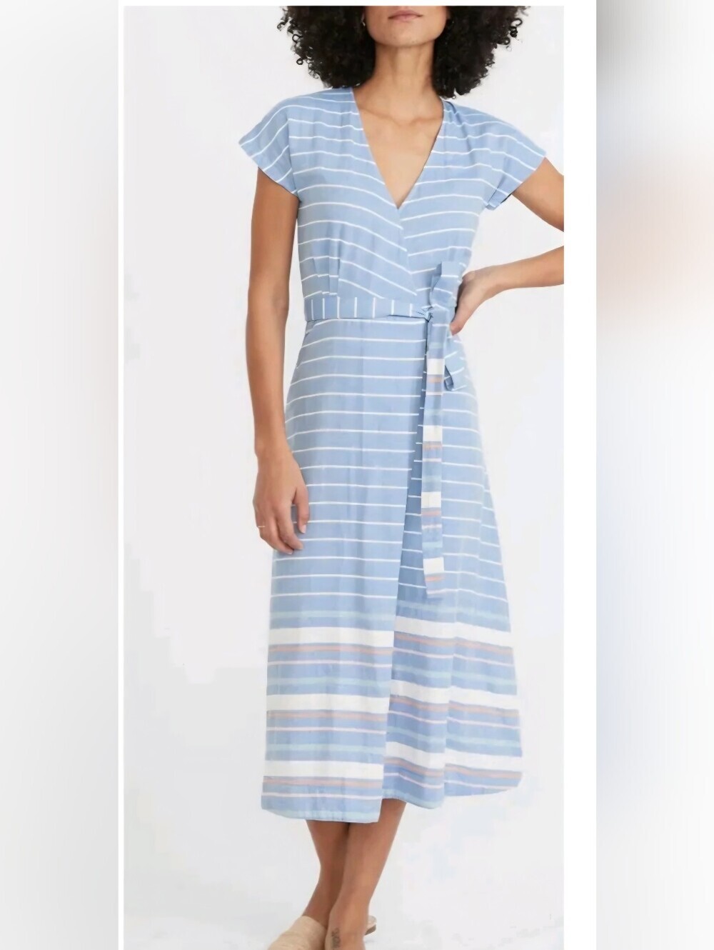 Marine Layer Maddie Wrap Midi Dress. Size M